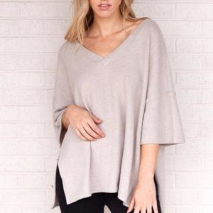 Relaxed Fit V-Neck Sweater